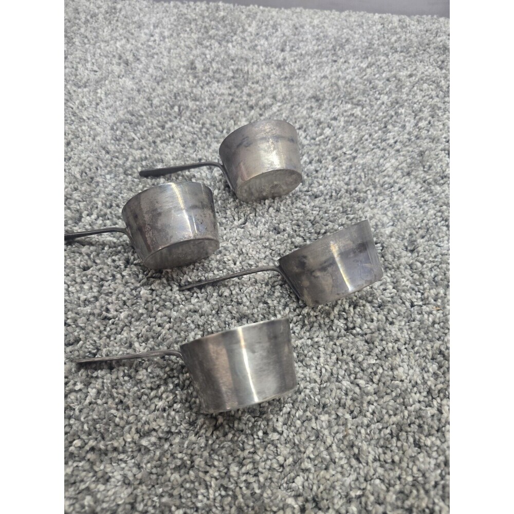 4 Antique BRANDY WARMER PAN William Hutton & Sons Silverplate MINI Saucepan